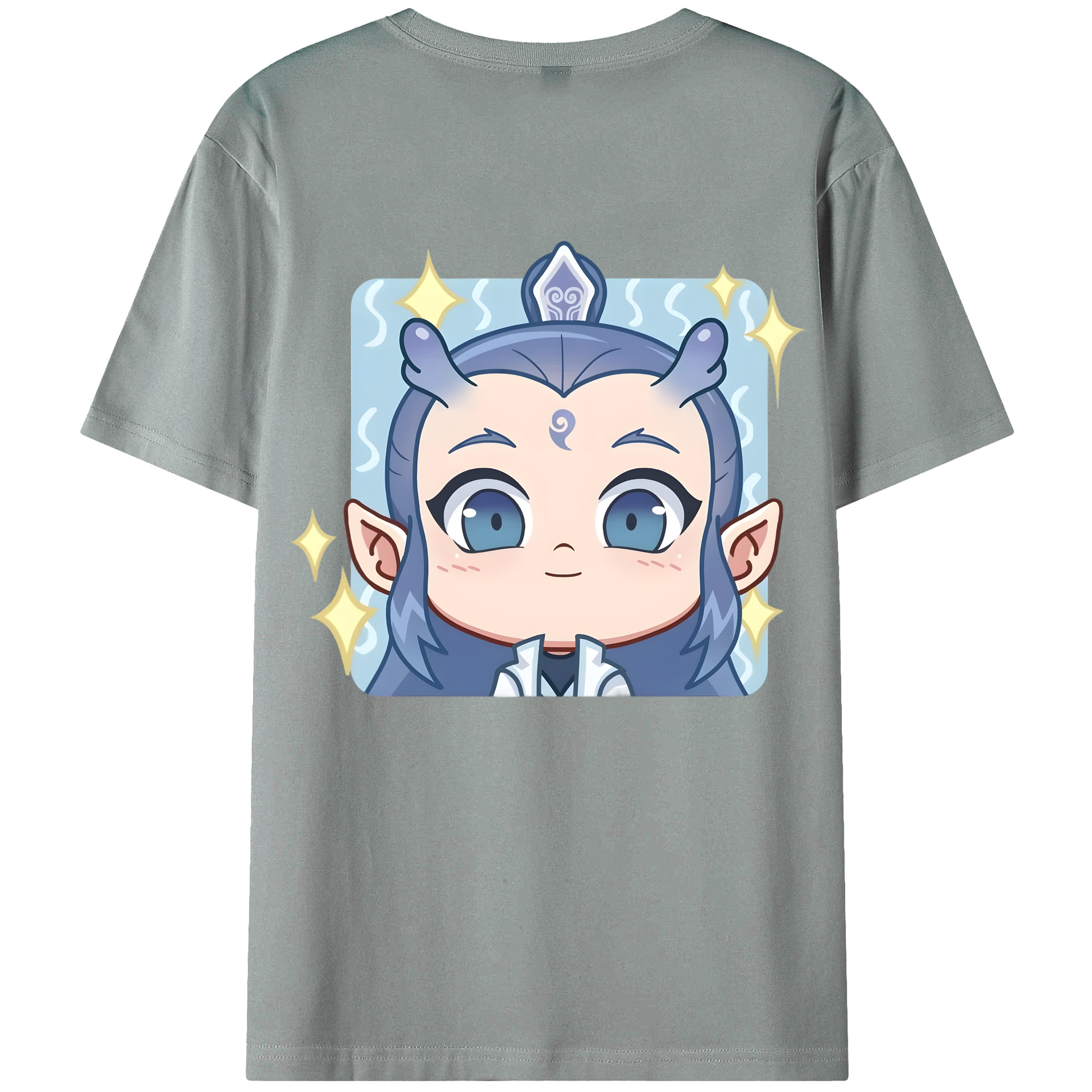 （画像用） Ne Zha 2 ナタ 魔童の大暴れ 綿100％ メンズ半袖Tシャツ（バックプリント） 通気性